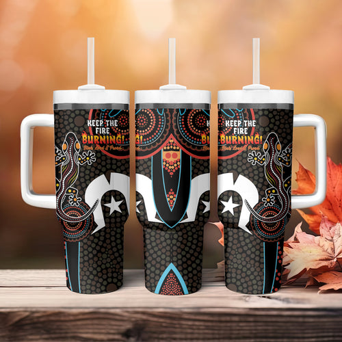 NAIDOC Week 2024 Tumbler With Handle Keep The Fire Burning Indigenous Art