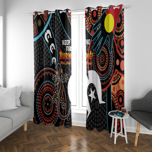 NAIDOC Week 2024 Window Curtain Keep The Fire Burning Indigenous Art
