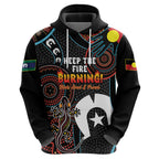 NAIDOC Week 2024 Zip Hoodie Keep The Fire Burning Indigenous Art