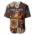 Personalised NAIDOC Week 2024 Baseball Jersey Aussie Map With Aboriginal