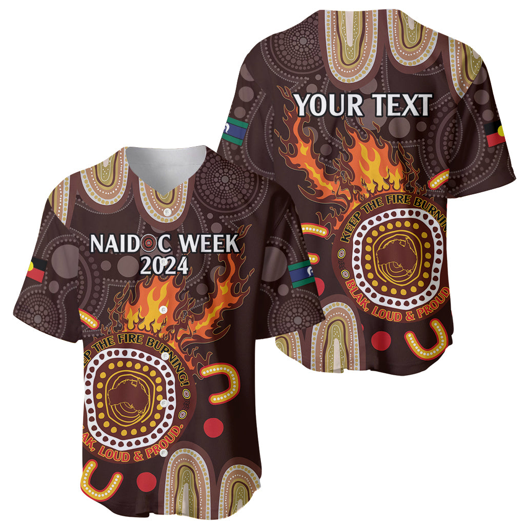 Personalised NAIDOC Week 2024 Baseball Jersey Aussie Map With Aboriginal