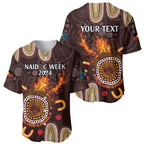 Personalised NAIDOC Week 2024 Baseball Jersey Aussie Map With Aboriginal