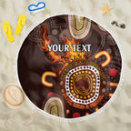 Personalised NAIDOC Week 2024 Beach Blanket Aussie Map With Aboriginal