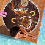 Personalised NAIDOC Week 2024 Beach Blanket Aussie Map With Aboriginal