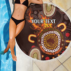 Personalised NAIDOC Week 2024 Beach Blanket Aussie Map With Aboriginal