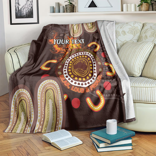 Personalised NAIDOC Week 2024 Blanket Aussie Map With Aboriginal