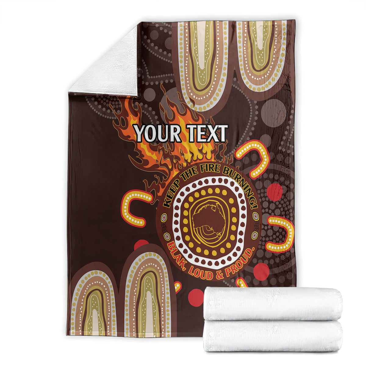 Personalised NAIDOC Week 2024 Blanket Aussie Map With Aboriginal