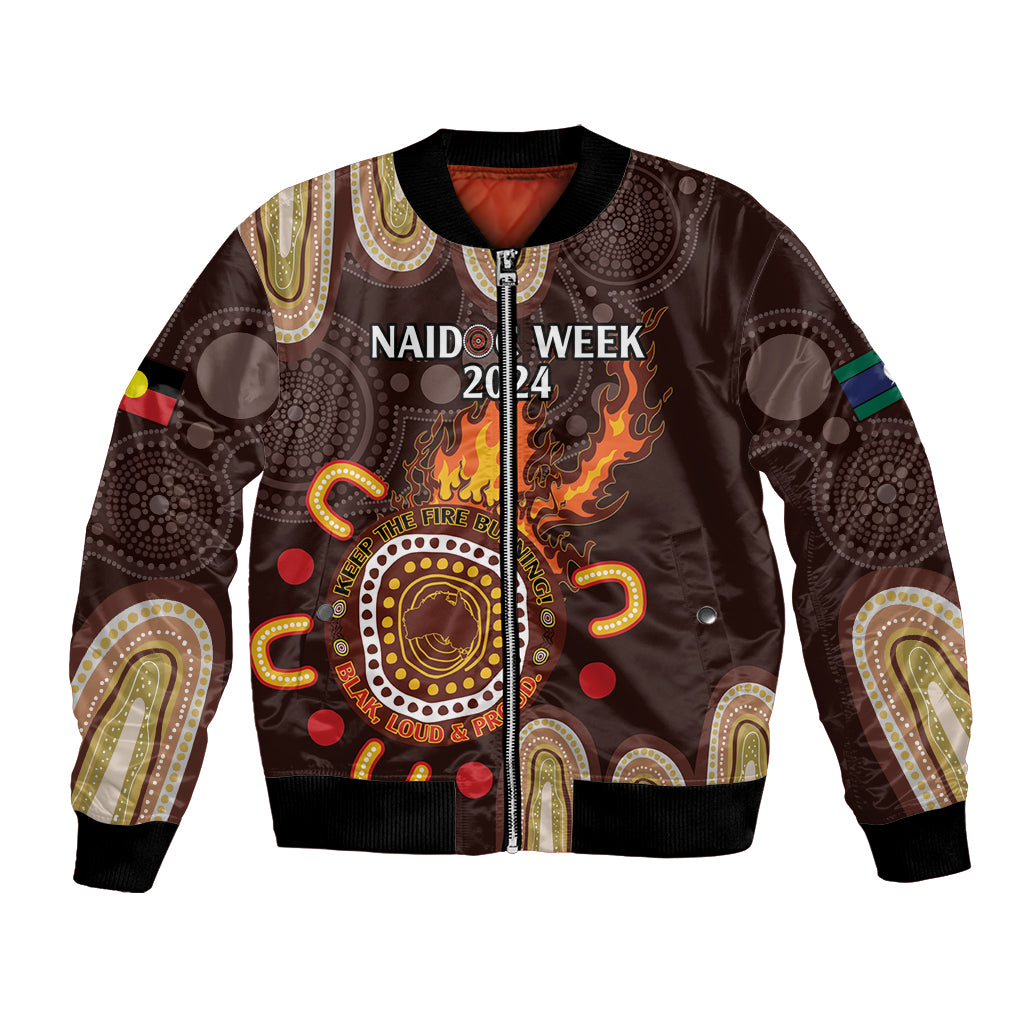 Personalised NAIDOC Week 2024 Bomber Jacket Aussie Map With Aboriginal