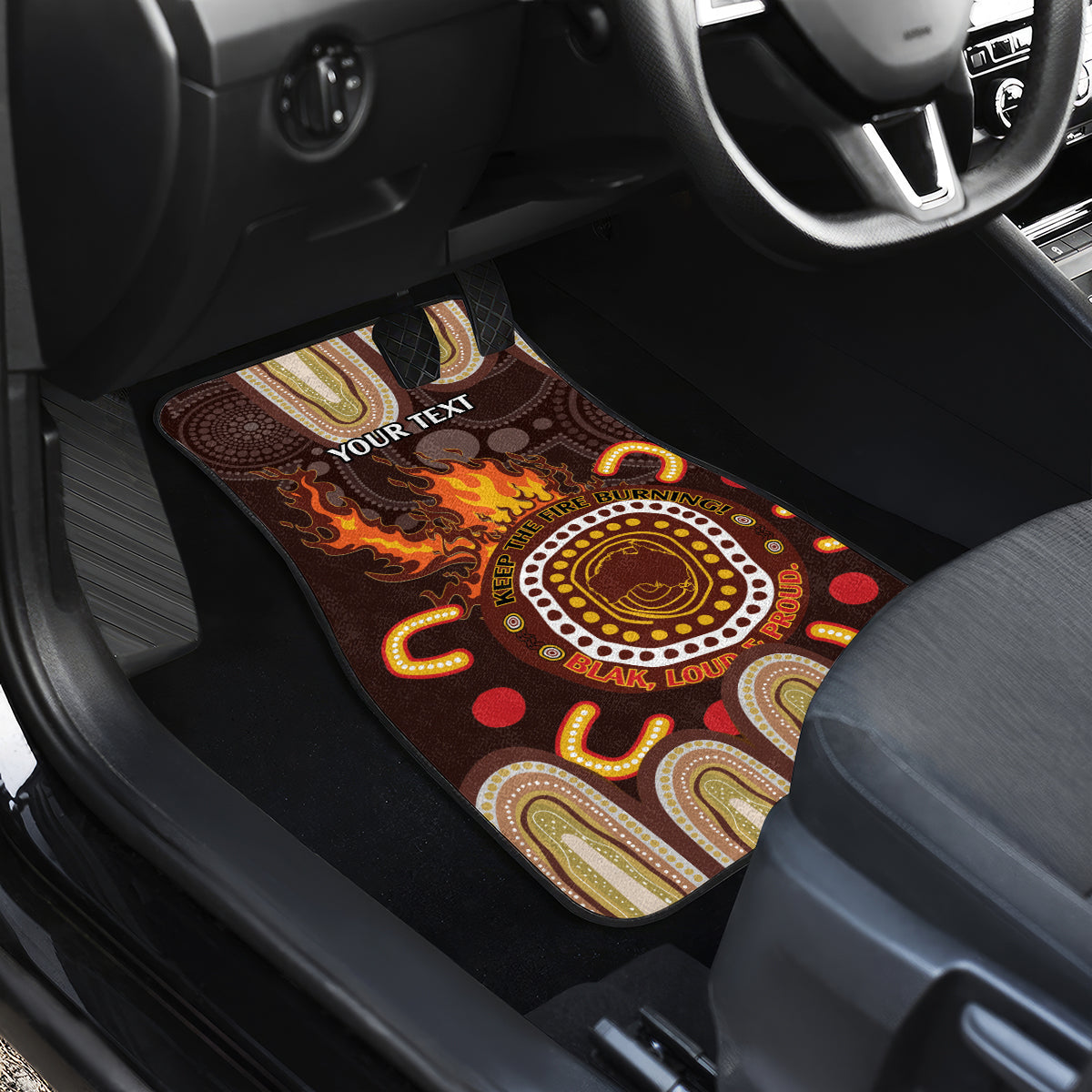 Personalised NAIDOC Week 2024 Car Mats Aussie Map With Aboriginal