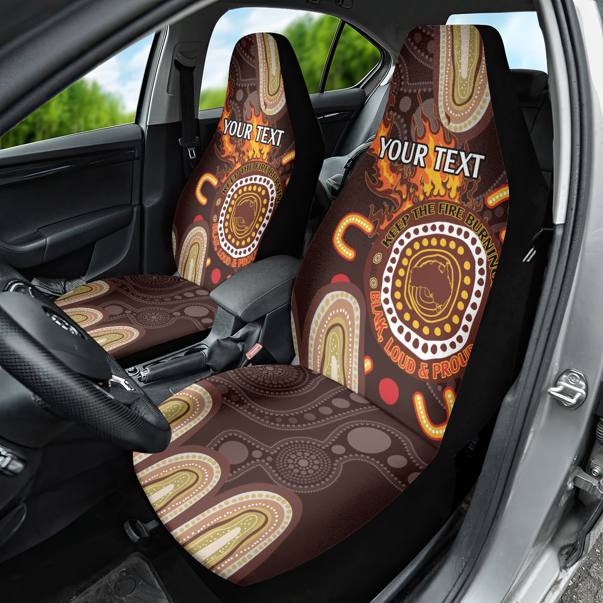 Personalised NAIDOC Week 2024 Car Seat Cover Aussie Map With Aboriginal