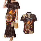 Personalised NAIDOC Week 2024 Couples Matching Mermaid Dress and Hawaiian Shirt Aussie Map With Aboriginal