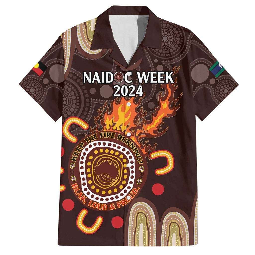 Personalised NAIDOC Week 2024 Family Matching Long Sleeve Bodycon Dress and Hawaiian Shirt Aussie Map With Aboriginal