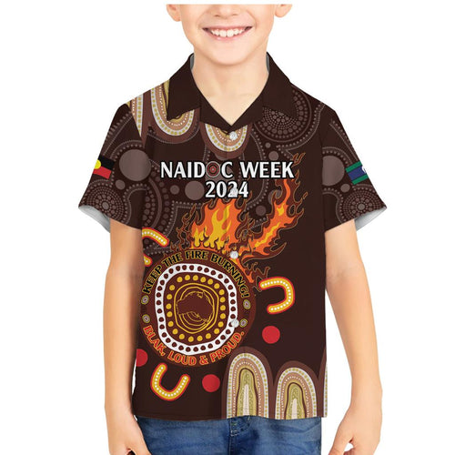 Personalised NAIDOC Week 2024 Family Matching Mermaid Dress and Hawaiian Shirt Aussie Map With Aboriginal