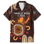 Personalised NAIDOC Week 2024 Family Matching Off The Shoulder Long Sleeve Dress and Hawaiian Shirt Aussie Map With Aboriginal