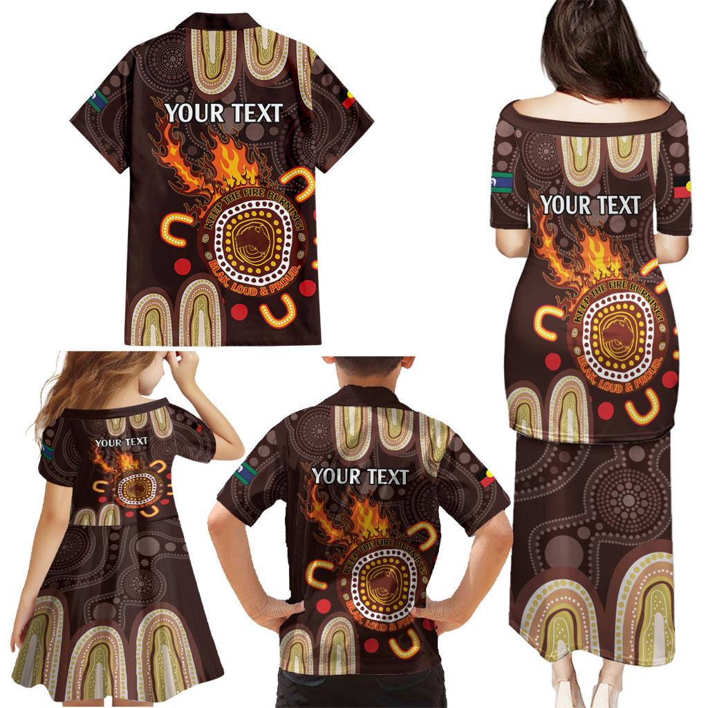 Personalised NAIDOC Week 2024 Family Matching Puletasi and Hawaiian Shirt Aussie Map With Aboriginal