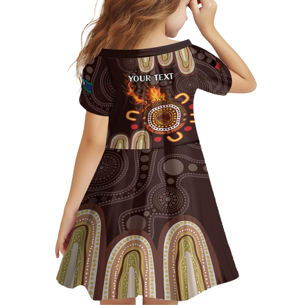 Personalised NAIDOC Week 2024 Family Matching Short Sleeve Bodycon Dress and Hawaiian Shirt Aussie Map With Aboriginal