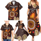 Personalised NAIDOC Week 2024 Family Matching Summer Maxi Dress and Hawaiian Shirt Aussie Map With Aboriginal