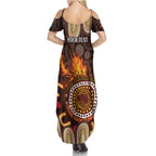 Personalised NAIDOC Week 2024 Family Matching Summer Maxi Dress and Hawaiian Shirt Aussie Map With Aboriginal