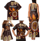 Personalised NAIDOC Week 2024 Family Matching Tank Maxi Dress and Hawaiian Shirt Aussie Map With Aboriginal