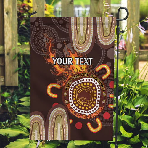 Personalised NAIDOC Week 2024 Garden Flag Aussie Map With Aboriginal