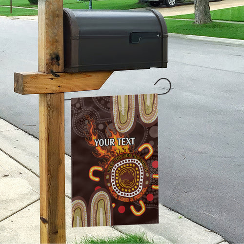 Personalised NAIDOC Week 2024 Garden Flag Aussie Map With Aboriginal