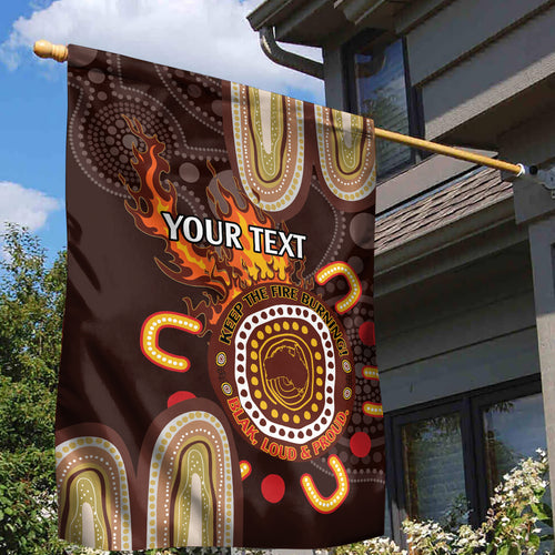 Personalised NAIDOC Week 2024 Garden Flag Aussie Map With Aboriginal