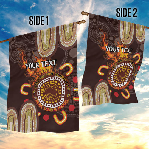 Personalised NAIDOC Week 2024 Garden Flag Aussie Map With Aboriginal