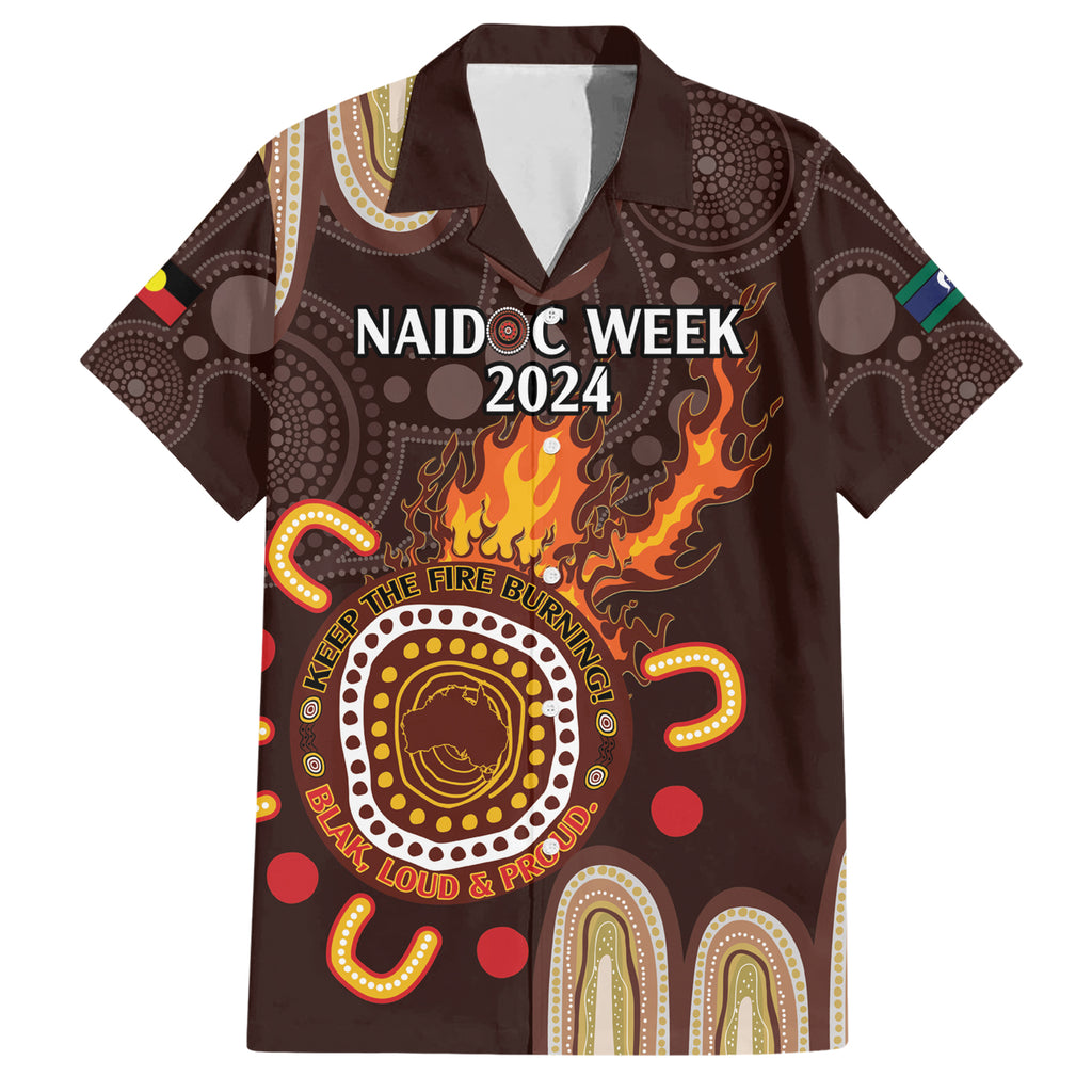 Personalised NAIDOC Week 2024 Hawaiian Shirt Aussie Map With Aboriginal