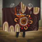 Personalised NAIDOC Week 2024 Hooded Blanket Aussie Map With Aboriginal