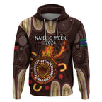 Personalised NAIDOC Week 2024 Hoodie Aussie Map With Aboriginal