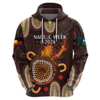Personalised NAIDOC Week 2024 Hoodie Aussie Map With Aboriginal