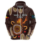 Personalised NAIDOC Week 2024 Hoodie Aussie Map With Aboriginal