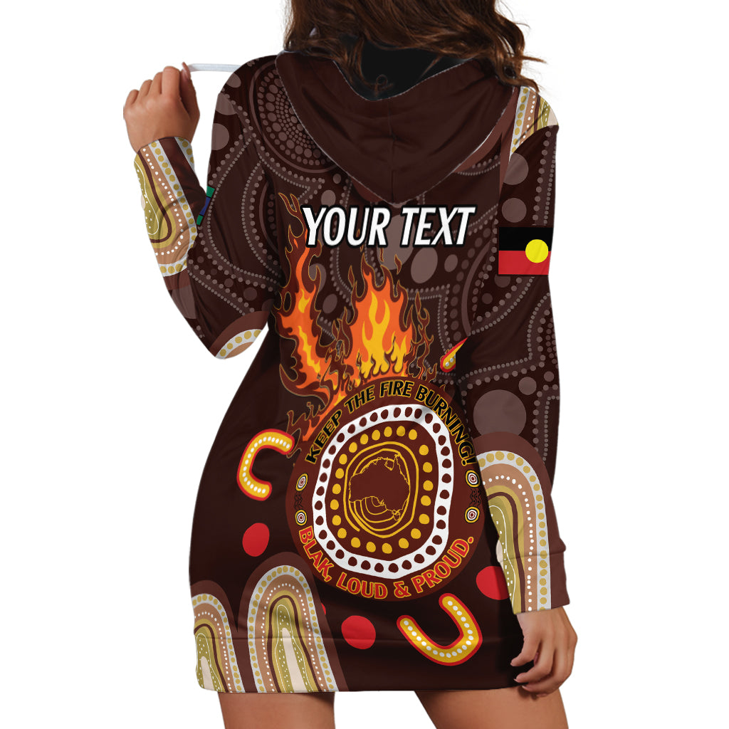 Personalised NAIDOC Week 2024 Hoodie Dress Aussie Map With Aboriginal