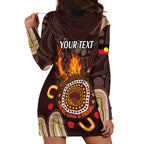 Personalised NAIDOC Week 2024 Hoodie Dress Aussie Map With Aboriginal