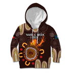 Personalised NAIDOC Week 2024 Kid Hoodie Aussie Map With Aboriginal