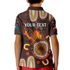 Personalised NAIDOC Week 2024 Kid Polo Shirt Aussie Map With Aboriginal