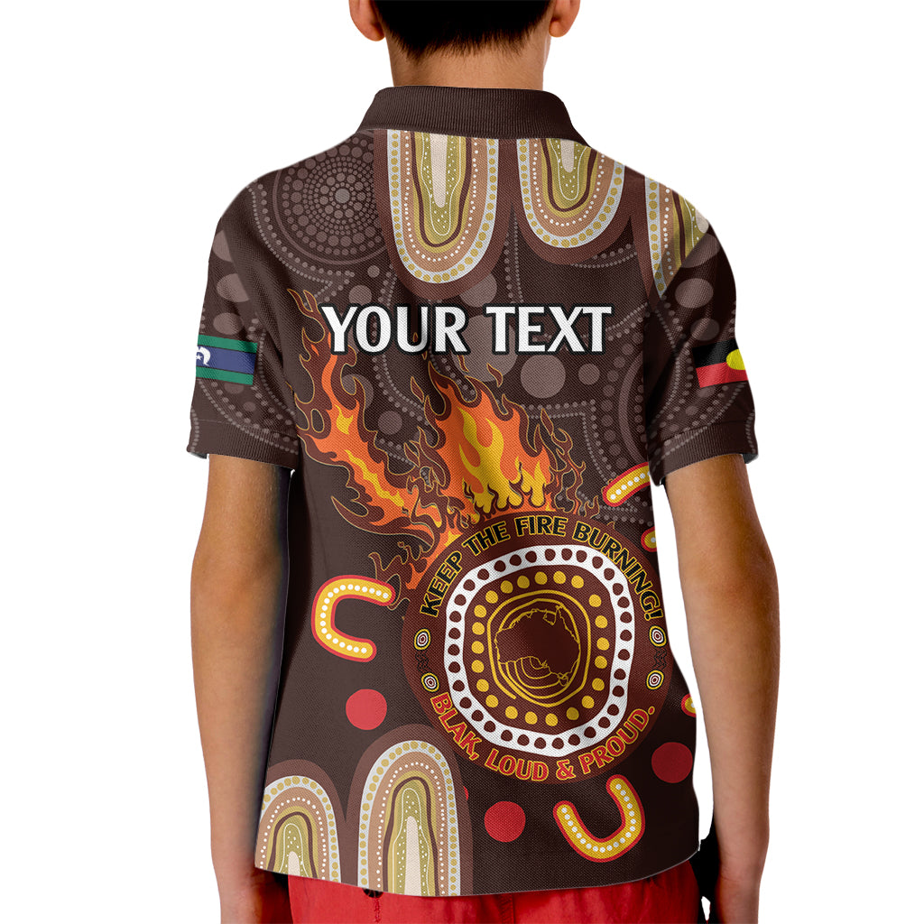 Personalised NAIDOC Week 2024 Kid Polo Shirt Aussie Map With Aboriginal