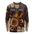 Personalised NAIDOC Week 2024 Long Sleeve Shirt Aussie Map With Aboriginal