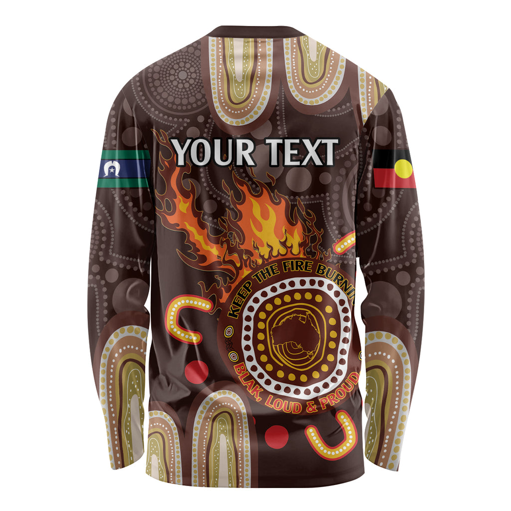 Personalised NAIDOC Week 2024 Long Sleeve Shirt Aussie Map With Aboriginal