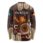 Personalised NAIDOC Week 2024 Long Sleeve Shirt Aussie Map With Aboriginal