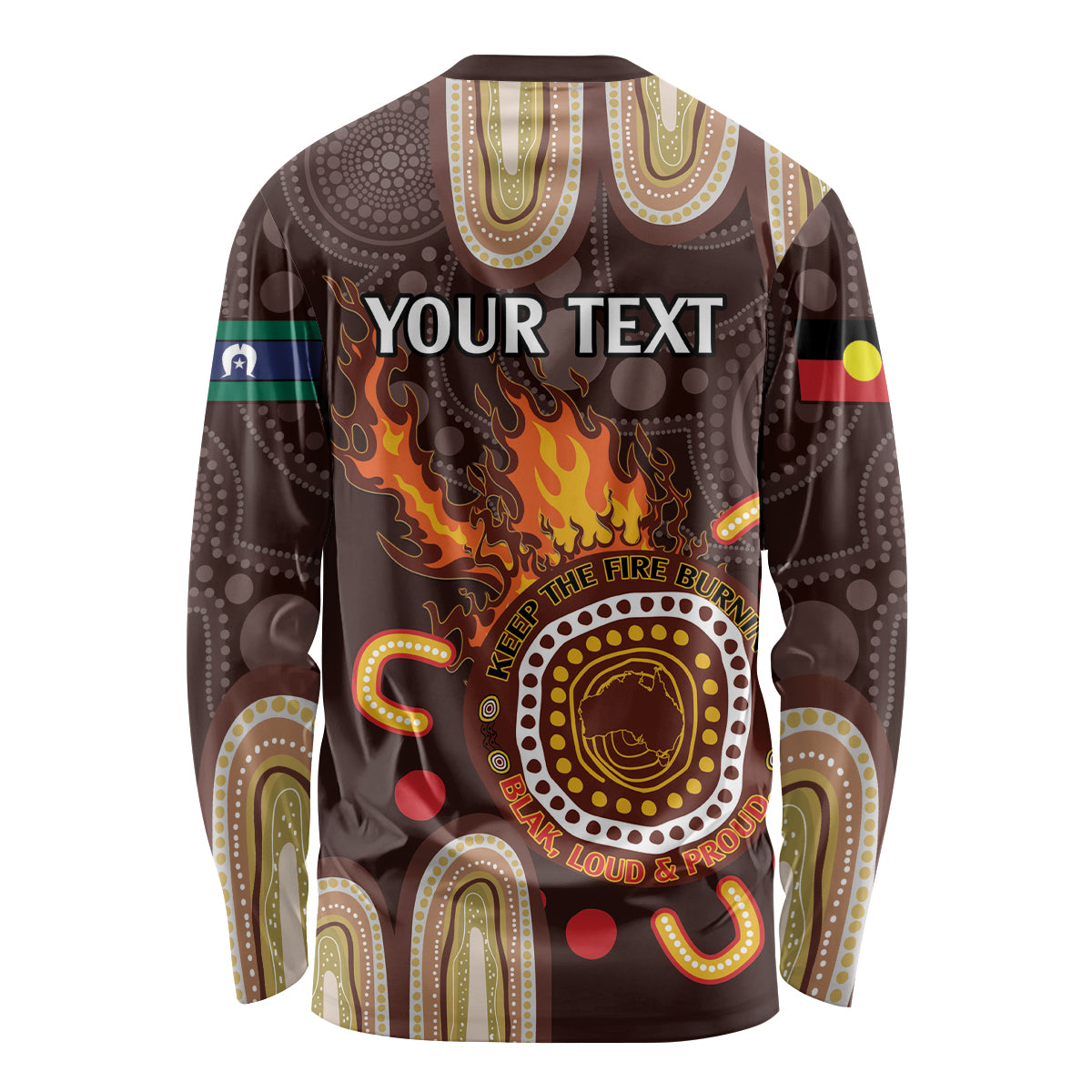 Personalised NAIDOC Week 2024 Long Sleeve Shirt Aussie Map With Aboriginal