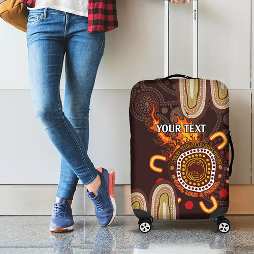 Personalised NAIDOC Week 2024 Luggage Cover Aussie Map With Aboriginal