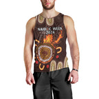 Personalised NAIDOC Week 2024 Men Tank Top Aussie Map With Aboriginal