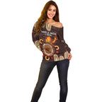 Personalised NAIDOC Week 2024 Off Shoulder Sweater Aussie Map With Aboriginal