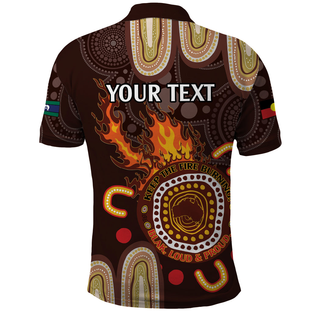 Personalised NAIDOC Week 2024 Polo Shirt Aussie Map With Aboriginal