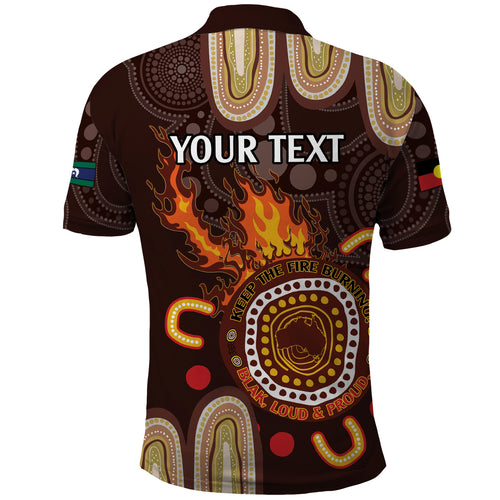 Personalised NAIDOC Week 2024 Polo Shirt Aussie Map With Aboriginal