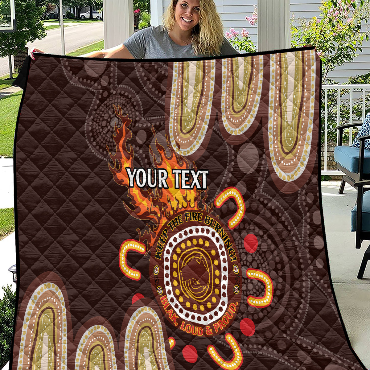 Personalised NAIDOC Week 2024 Quilt Aussie Map With Aboriginal
