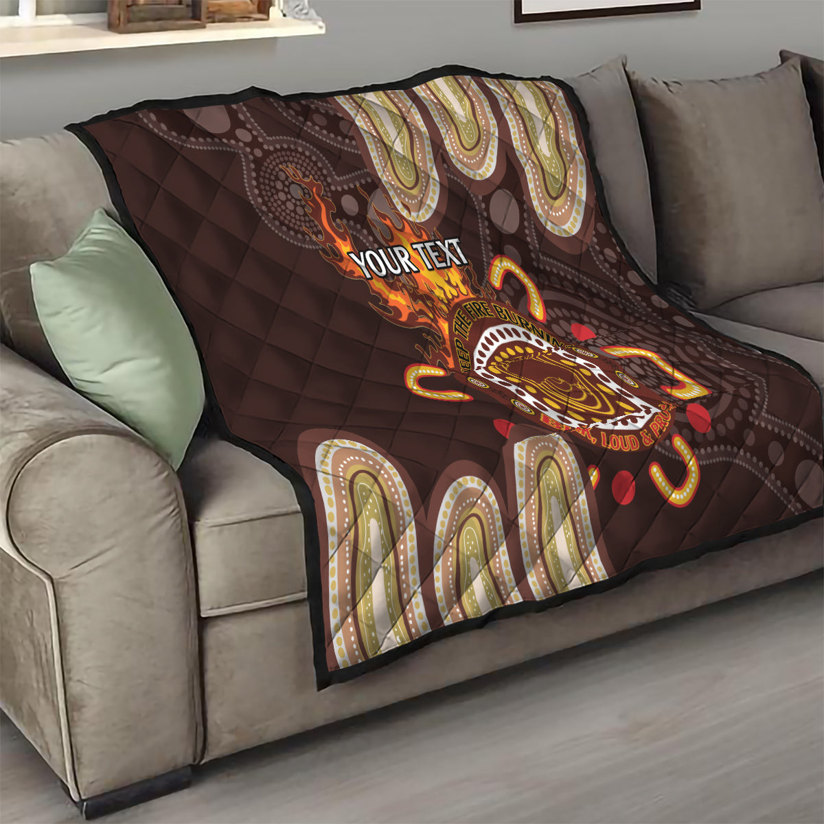 Personalised NAIDOC Week 2024 Quilt Aussie Map With Aboriginal