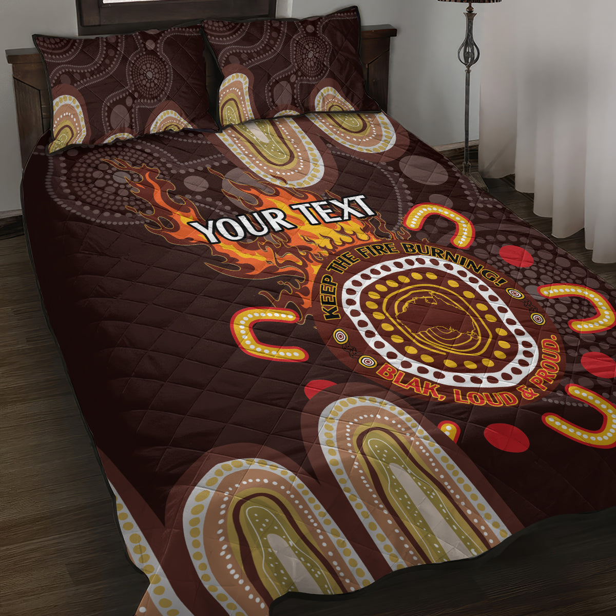 Personalised NAIDOC Week 2024 Quilt Bed Set Aussie Map With Aboriginal