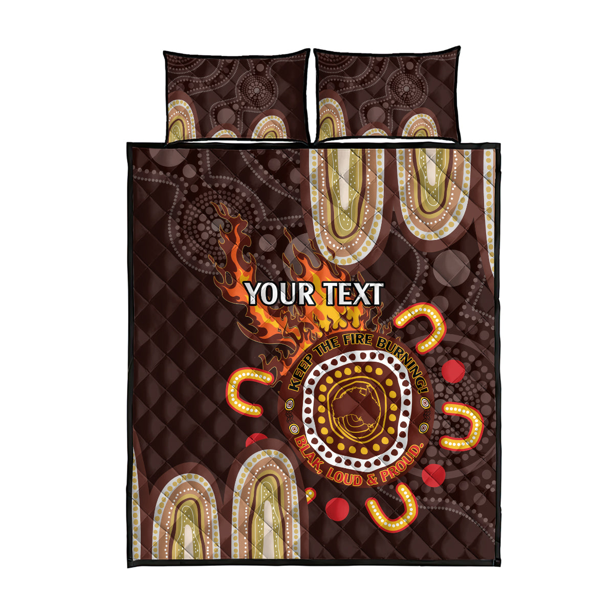 Personalised NAIDOC Week 2024 Quilt Bed Set Aussie Map With Aboriginal